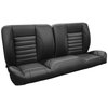 47-9701-6525-WS 60" Split Back Bench Seat, Sport Pattern  Charcoal Black Verona Vinyl W/White Stitch - image 1
