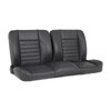 47-9740-6525-GS 55" Split Back Bench Seat, Sport Pattern  Charcoal Black Verona Vinyl W/Gray Stitch - image 1