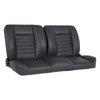 47-9740-6525-BKS 55" Split Back Bench Seat, Sport Pattern  Universal, Charcoal Black Verona Vinyl W/Black Stitch - image 1