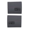11-83000-6525-RS Front Flat Door Panels, 1947-1955 Chevy/GMC Truck Standard cab, Charcoal Black Verona Vinyl W/Red Stitch - image 1