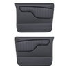 11-83003-6525-GS Front Molded Door Panels, 1967-1972 Chevy/GMC Truck/Blazer/Jimmy, Charcoal Black Verona Vinyl W/Gray Stitch - image 1