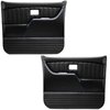 11-83008-6525-BS Front Molded Door Panels, 1981-1987 Chevy/GMC Truck/Blazer/Jimmy, Charcoal Black Verona Vinyl W/Blue Stitch - image 1
