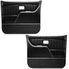 11-83008-6525-WS Front Molded Door Panels, 1981-1987 Chevy/GMC Truck/Blazer/Jimmy, Charcoal Black Verona Vinyl W/White Stitch - image 1