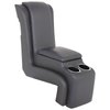 25-83060-6525-BS Deluxe Console W/Armrest & Storage 1960-1972 Chevy/GMC Trucks, Charcoal Black Verona Vinyl W/Blue Stitch - image 1