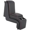 25-83070-6525-RS Deluxe Console W/Armrest & Storage Sport Pattern  1973-1987 Chevy/GMC Trucks, Charcoal Black Verona Vinyl W/Red - image 1