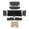 34-T7000-958-301 6 PC  Trunk Kit, Sport II Pattern  1964-1966 Ford Mustang, Black Sierra Vinyl, Black Loop Carpet - image 1