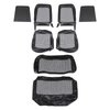 43-7418-958-9440 Front & Rear Seat Upholstery, 1968-1977 Ford Bronco, Black Sierra Vinyl, Black/White Houndstooth Cloth - image 1