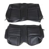47-9025-2295-BKS Rear Seat Upholstery, Sport Universal Pattern  1967-1969 Chevy Camaro Coupe, Black Madrid Vinyl W/Black Stitch - image 1
