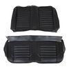 47-9041-2295-BKS Rear Seat Upholstery, Sport Pattern  1970-1972 Chevy Chevelle Coupe, Black Madrid Vinyl W/Black Stitch - image 1