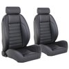 47-9120-2295-BKS Pro-Low Back W/Mini Headrest Bucket Seats, Sport  Black Madrid Vinyl W/Black Stitch - image 1