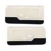 10-70100-4062-501 Door Panels, Front Only 1970 Ford Mustang, Cream White Corinthian Vinyl, Black Raylon Loop Carpet - image 1