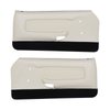 10-70101-4062-501 Door Panels, Front Only Deluxe 1971-1973 Ford Mustang, Cream White Corinthian Vinyl, Black Raylon Loop Carpet - image 1
