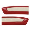 10-70105-957-2290 Door Panels, Front Only 1964 Ford Mustang, Bright Red Sierra Vinyl, White Sierra Vinyl - image 1