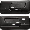 10-70109-3722-501 Door Panels, Front Only 1969 Ford Mustang, Black Corinthian Vinyl, Black Raylon Loop Carpet - image 1