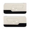 10-70109-4062-501 Door Panels, Front Only 1969 Ford Mustang, Cream White Corinthian Vinyl, Black Raylon Loop Carpet - image 1
