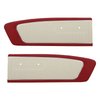 10-70805-957-2290 Door Panels, Front Only 1965 Ford Mustang, Bright Red Sierra Vinyl, White Sierra Vinyl - image 1