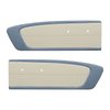 10-70806-2287-2290 Door Panels, Front Only 1966 Ford Mustang, Lt. Blue Sierra Vinyl, White Sierra Vinyl - image 1