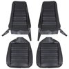 43-70200-3722-3400 Front Seat Upholstery, OE Pattern  1970 Ford Mustang, Black Corinthian Vinyl, Black Ruffino Vinyl - image 1