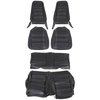 43-72220-3722-3400 Front & Rear Seat Upholstery, OE Pattern  1967 Ford Mustang, Black Corinthian Vinyl, Black Ruffino Vinyl - image 1