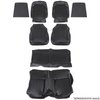 43-72229-3722-3437 Front & Rear Seat Upholstery, OE Pattern  1968 Ford Mustang, Black Corinthian Vinyl, Black Kiwi Vinyl - image 1