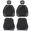 43-76501-6042-99-A Front Seat Upholstery, OE Pattern  2001 Ford Mustang Cobra, Ebony Vinyl, Black Unisuede W/Cobra Logo - image 1