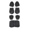 43-80221-2295-3931 Front and Rear Seat Upholstery, 1971-1976 Chevy Camaro Coupe, Black Madrid Vinyl, Black Oxen Vinyl - image 1