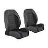 47-9200-6525-99-GS Pro-Low Back Bucket Seats, Sport-R Pattern  Charcoal Black Verona Vinyl, Black Unisuede W/Gray Stitch - image 1