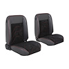 47-9706-6525-99-RS Pro-Classic Bucket Seats, Sport-S Pattern  Charcoal Black Verona Vinyl, Black Unisuede W/Red Stitch - image 1