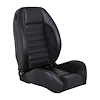47-9200-2295-99-BKS Pro-Low Back Bucket Seats, Sport-R Pattern  Universal, Black Madrid Vinyl, Black Unisuede W/Black Stitch - image 1