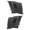 11-70016-6525-99-RS Rear Molded Quarter Panels, 1964-1968 Ford Mustang, Charcoal Black Verona Vinyl, Black Unisuede W/Red Stitch - image 1