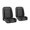 47-9702-6525-99-BKS Pro-Classic Bucket Seats, Sport-R Pattern  Charcoal Black Verona Vinyl, Black Unisuede W/Black Stitch - image 1