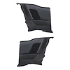 11-70016-6525-99-BKS Rear Molded Quarter Panels, 1964-1968 Ford Mustang, Black Unisuede W/Black Stitch - image 1