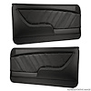 11-80051-2295-99-BKS Front Molded Door Panels, 1968 Chevy Camaro Coupe, Black Madrid Vinyl, Black Unisuede W/Black Stitch - image 1