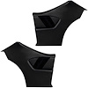 11-82114-2295-99-BKS Rear Molded Quarter Panels, 1970-72 Chevy Chevelle Coupe, Black Madrid Vinyl, Black Unisuede W/Black Stitch - image 1
