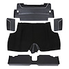 34-T8007-2295-99-301 6 PC  Trunk Kit, 1967-1968 Chevy Camaro Coupe, Black Madrid Vinyl, Black Unisuede/Prem Loop Carpet - image 1