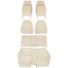 43-72029-4062-802-63 Front & Rear Seat Upholstery, Mach 1 Pattern  1970 Ford Mustang, Light Blue Cut Pile Carpet W/Red Stripe - image 1