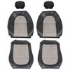 43-76501-6042-7042-A Front Seat Upholstery, 2001 Ford Mustang Cobra, Ebony, Charcoal Vinyl, Med. Graphite Unisuede W/Cobra Logo - image 1