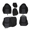 43-76560-99-L999-SVT Rear Seat Upholstery, 1999-04 Ford Lightning Truck SVT, Black Unisuede/Ebony Basketweave Leather W/SVT Logo - image 1