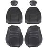 43-76300-6042-6042EP-Y2 Front Seat Upholstery, 2000 Ford Mustang, Ebony Charcoal Vinyl, Euro Perforation Vinyl W/Pony Logo - image 1