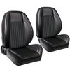 47-8000-2295 Pro-Low Back Bucket Seats, OE Style Pattern  1967-1968 Chevy Camaro Coupe, Black Madrid Vinyl - image 1