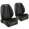 47-8019-2295 Pro-Low Back Bucket Seats, OE Style Pattern  1969 Chevy Chevelle Coupe, Black Madrid Vinyl - image 1