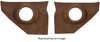 10-8355-2295 Molded Kick Panel, Sport Pattern,  1955 Chevy Bel Air 2-Door Hardtop, Black Madrid Vinyl - image 1