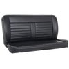 47-9255-2295-WS 55" Solid Back Bench Seat, Cruiser Collection  Black Madrid Vinyl W/White Stitch - image 1