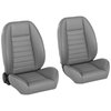 47-9251-6224-BKS Pro-Low Back Bucket Seats, Cruiser Collection  Universal, Medium Earth Grey Vinyl W/Black Stitch - image 1