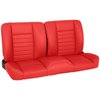 47-9252-7300G-WS 55" Split Back Bench Seat, Cruiser Collection  Universal, Red Glossy Vinyl W/White Stitch - image 1