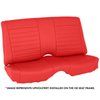 46-80800-7300G-WS 53" Rear Seat Upholstery, Cruiser Collection  1967-1969 Chevy Camaro Coupe, Red Glossy Vinyl W/White Stitch - image 1