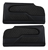 11-83811-6525-99-BKS Front Molded Door Panels, 1959 Chevy Impala Hardtop, Black Unisuede W/Black Stitch - image 1