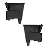 11-83891-6525-99-BKS Rear Molded Quarter Panels, 1959 Chevy Impala, Charcoal Verona Vinyl, Black Unisuede W/Black Stitch - image 1