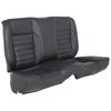 47-71600-2295-BKS Complete Rear Seat W/O Console, 1967-1968 Mercury Cougar Coupe, Black Madrid Vinyl W/Black Stitch - image 1