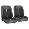 47-9311-6525-BKS-S1 Pro-Classic Bucket Seats, Sport-AR2 Pattern  Charcoal Black Verona Vinyl W/Black Stitch/Red Stripe - image 1